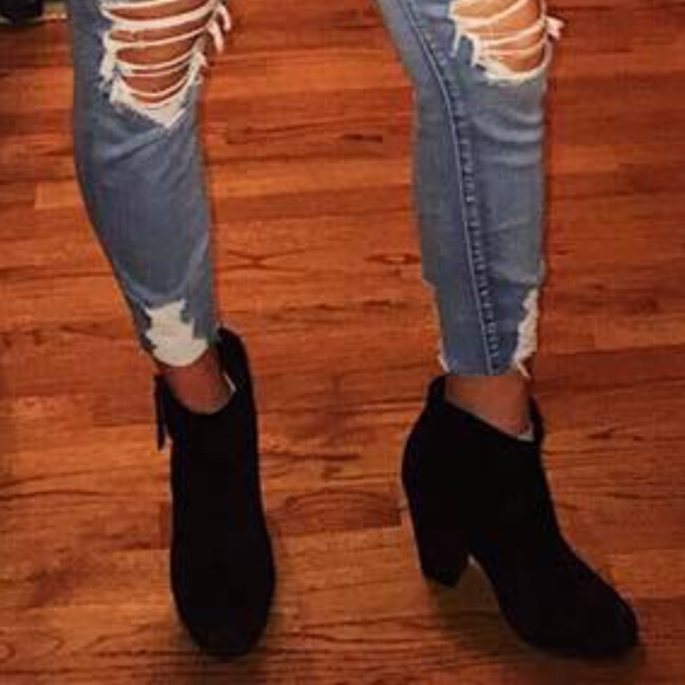 Black Suede Booties